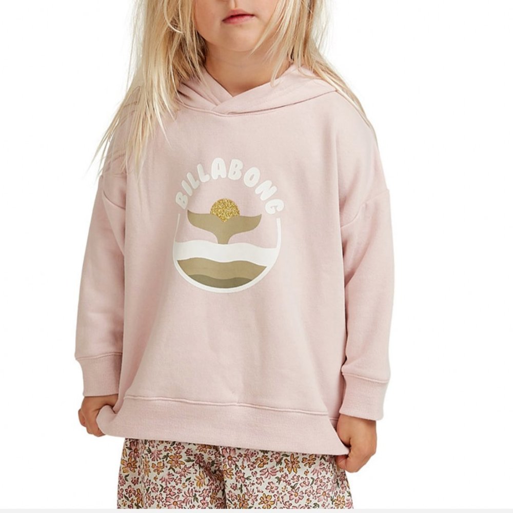 BILLABONG MARINE BABY PINK SUNSET SHORES HOODIE SWEATSHIRT